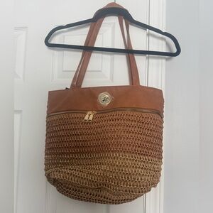 Beverly Hills Polo Club Tan and Brown Woven Tote